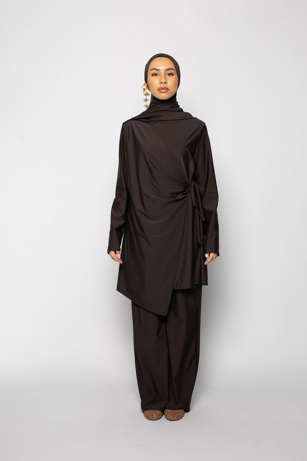 Burkini à nouer Signature Brown